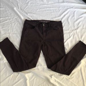 AEO purple skinny jeans
